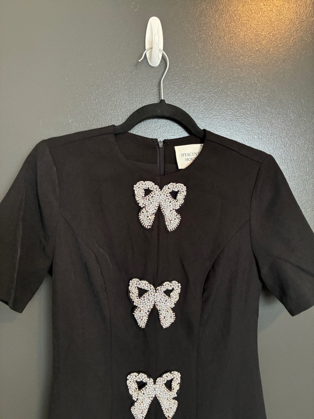 NWT Hyacinth House Beaded Bows Bernadette Mini Dress Sz XS - Picture 6 of 10
